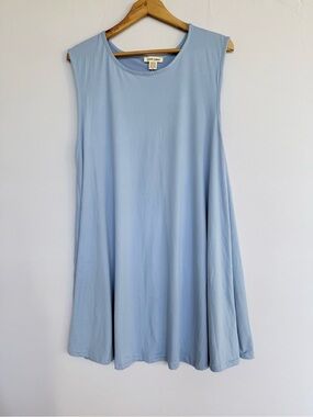 Capella Sky Blue Tunic Swing Dress Plus Size 1X NWOT - FREE JEWELRY GIFT!